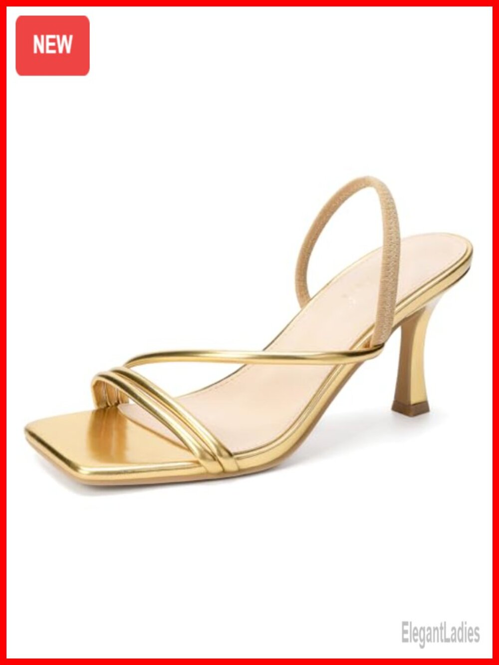 Kitten Strappy Heels Square Open Toe Ankle Strap Heeled Sandals Dressy Wedding